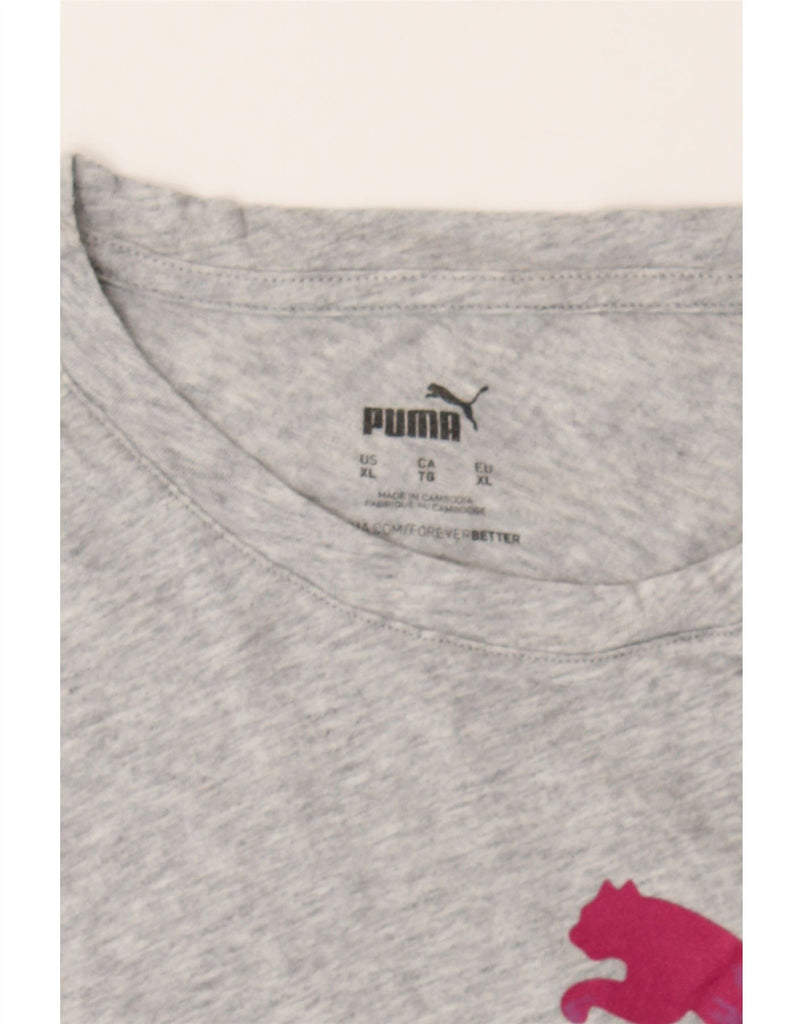PUMA Womens Graphic T-Shirt Top UK 18 XL Grey Cotton Vintage Puma and Second-Hand Puma from Messina Hembry 