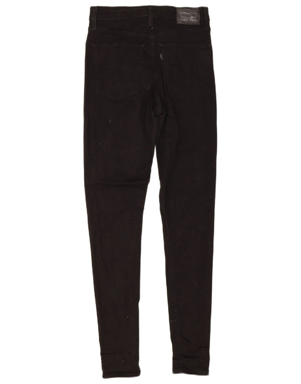 Levi's Womens Mile High Super Skinny Jeans W30 L32 Black Cotton