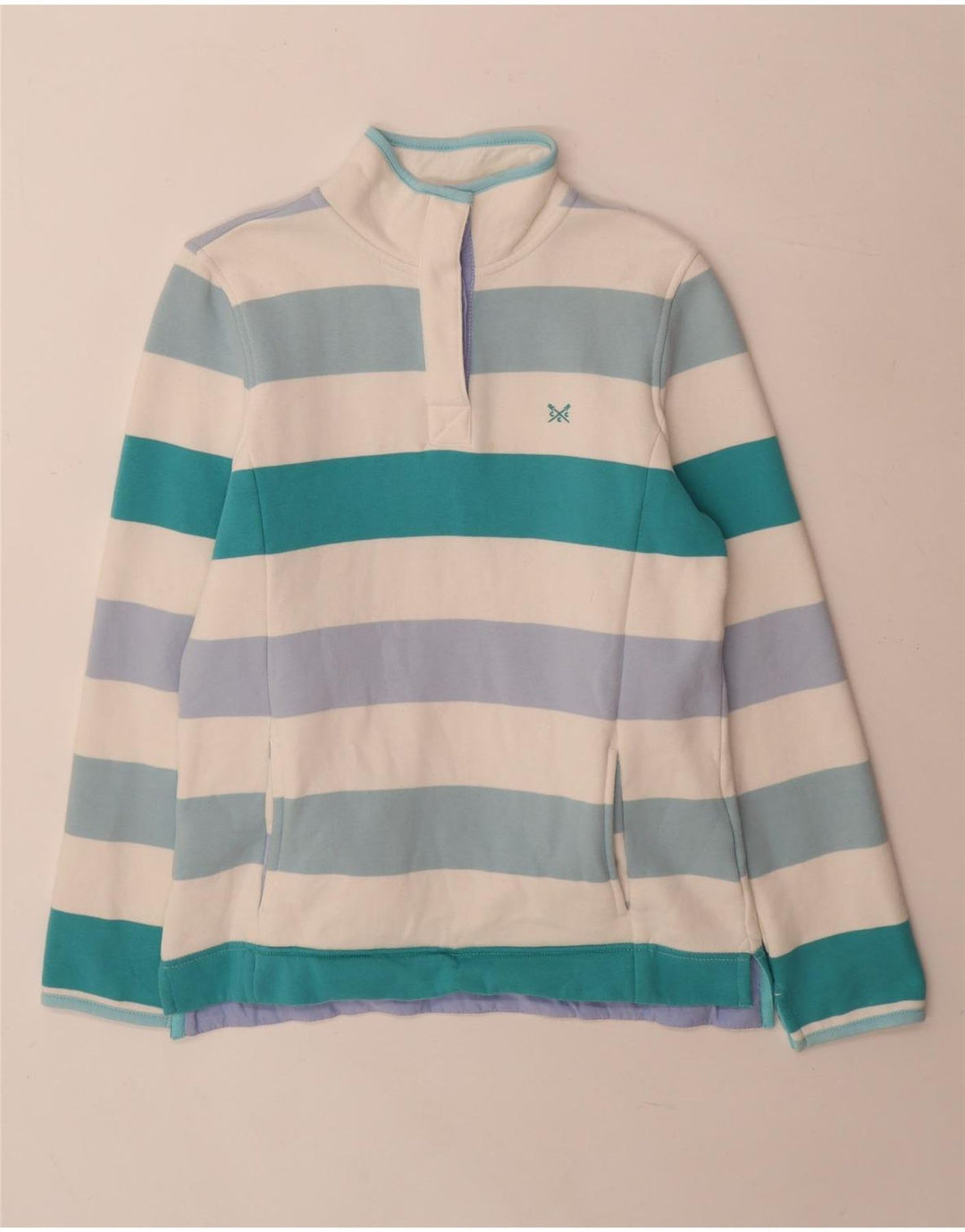 Crew Clothing Womens Sweatshirt Jumper UK 8 Small Multicoloured Striped
