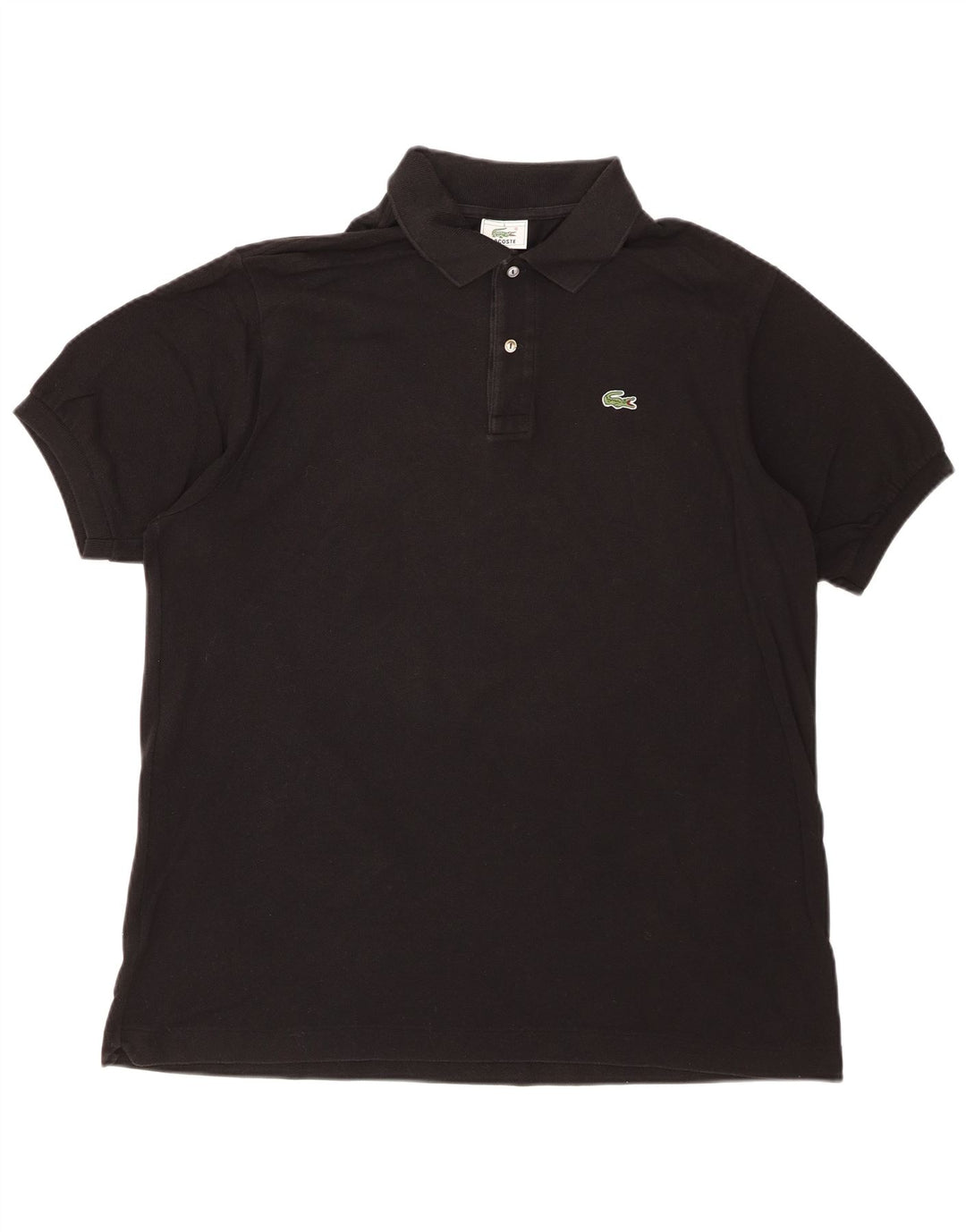 LACOSTE Mens Polo Shirt Size 6 XL Black Cotton