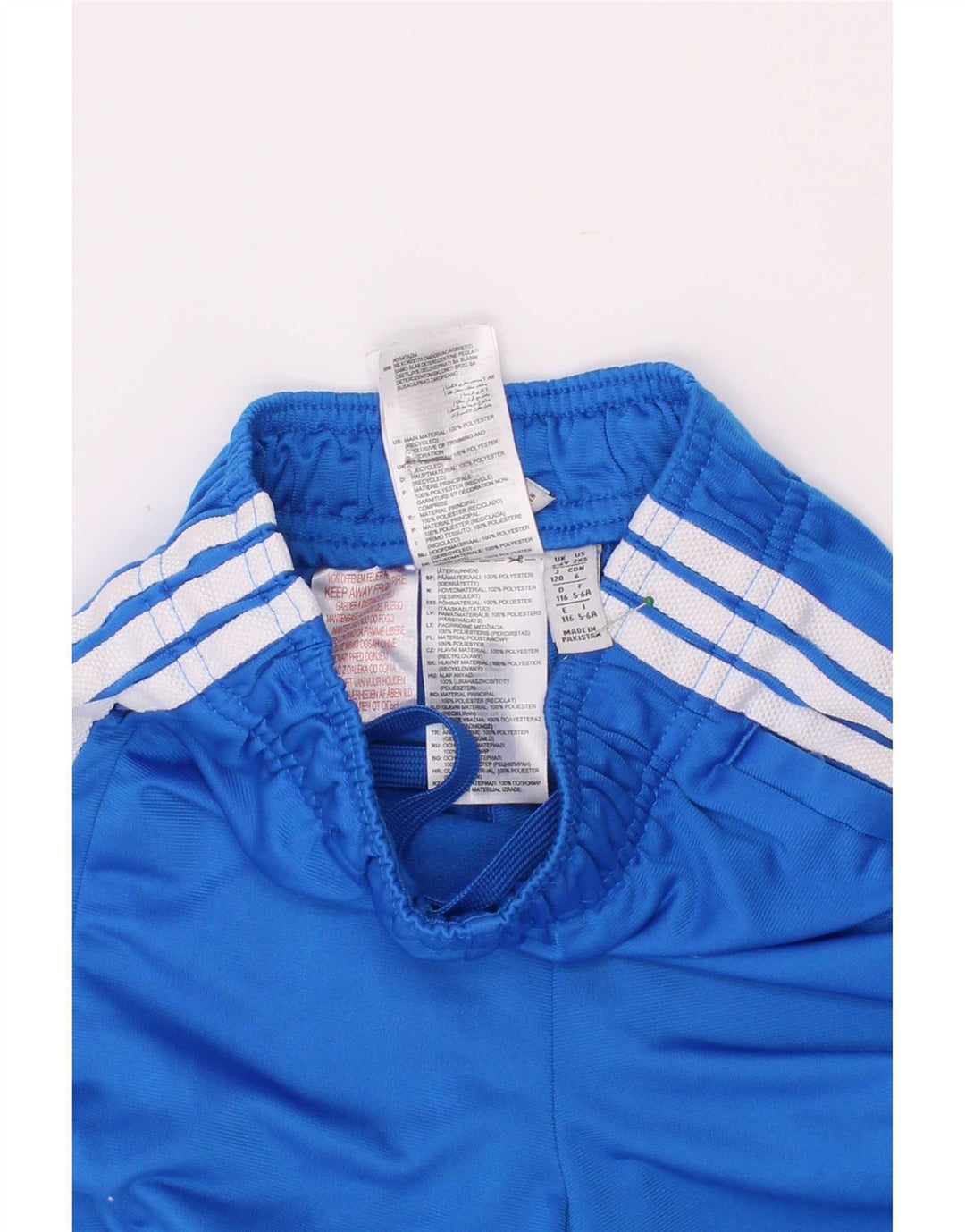Adidas Boys Tracksuit Trousers Joggers 5-6 Years Blue Polyester