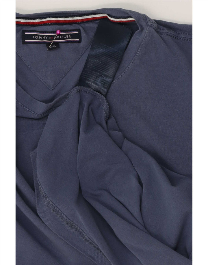 Tommy Hilfiger Mens Top Long Sleeve 2XL Navy Blue Cotton