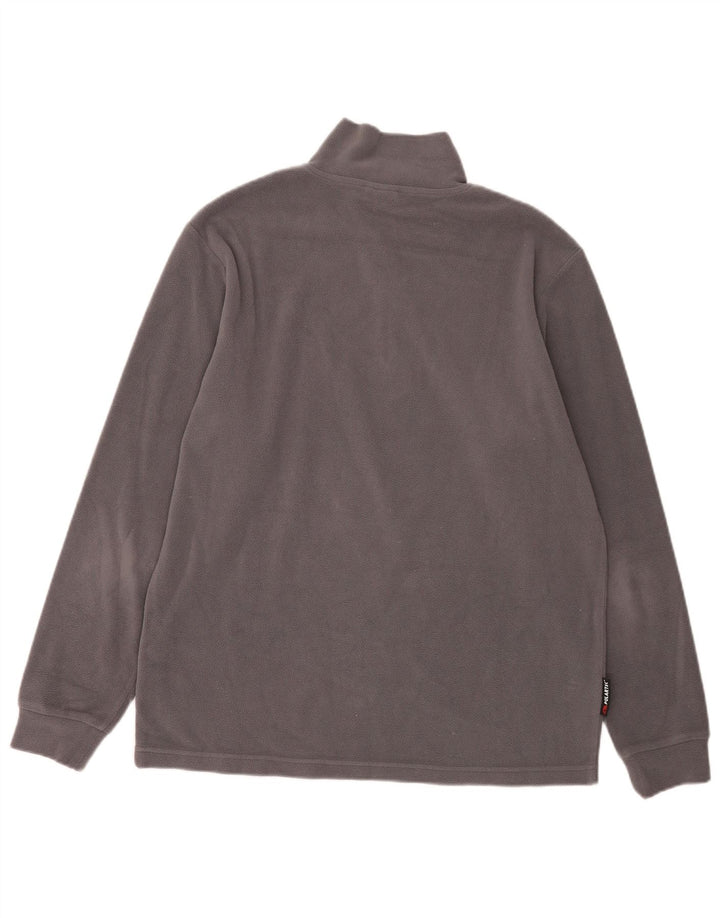 Invicta Mens Zip Neck Fleece Jumper Large Grey Polyester