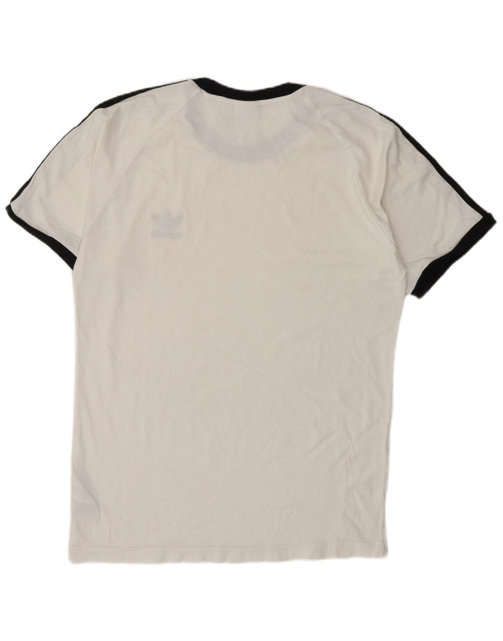 Adidas Mens T-Shirt Top Large White Cotton