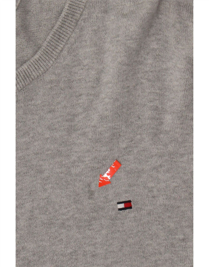 TOMMY HILFIGER Mens Crew Neck Jumper Sweater 2XL Grey Cotton Vintage Tommy Hilfiger and Second-Hand Tommy Hilfiger from Messina Hembry 