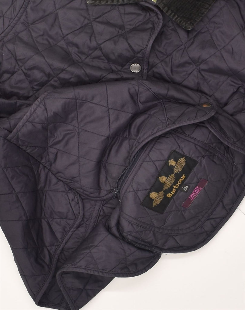 BARBOUR Girls Quilted Jacket 10-11 Years Large Navy Blue Polyester | Vintage Barbour | Thrift | Second-Hand Barbour | Used Clothing | Messina Hembry 