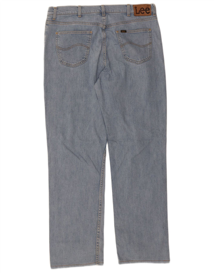 Lee Mens Brooklyn Straight Jeans W38 L31 Blue Cotton