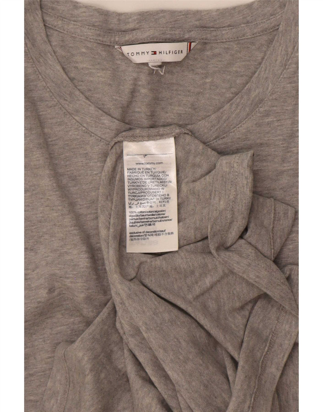 Tommy Hilfiger Mens T-Shirt Top Medium Grey Cotton