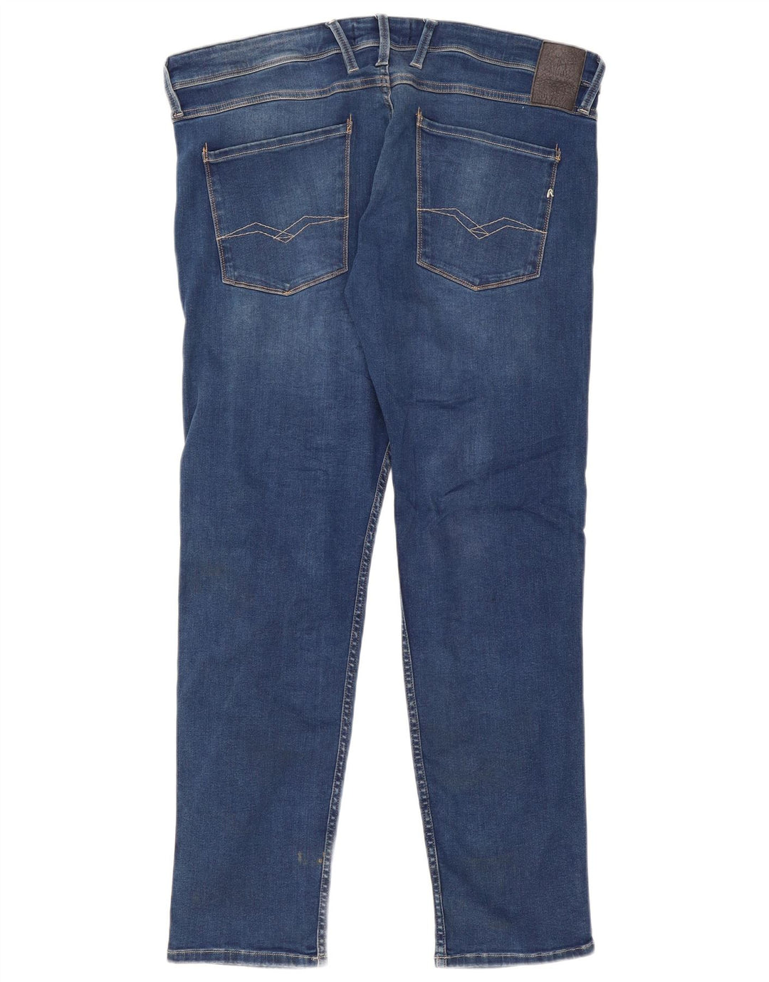 Replay Mens Slim Jeans W38 L32 Blue Cotton
