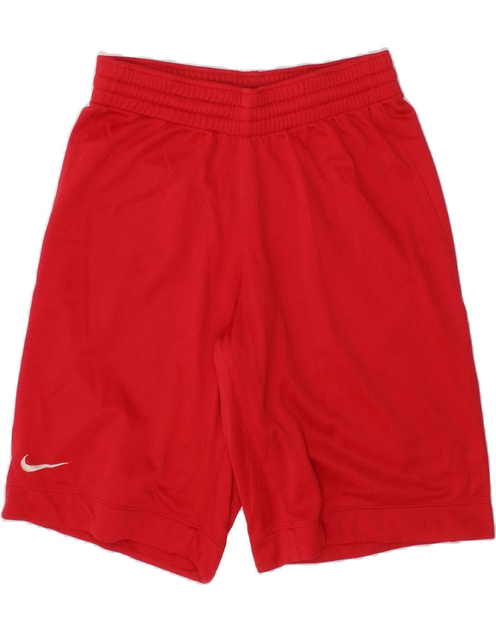 NIKE Boys Dri Fit Sport Shorts 10-11 Years Medium Red Polyester Vintage Nike and Second-Hand Nike from Messina Hembry 