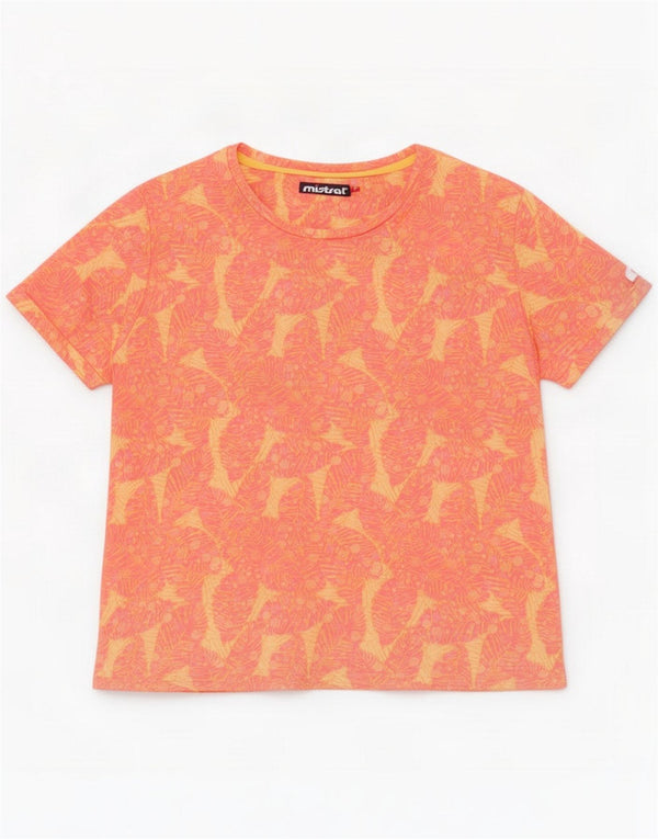 Mistral Womens Abstract Pattern T-Shirt Top UK 16 Large Pink