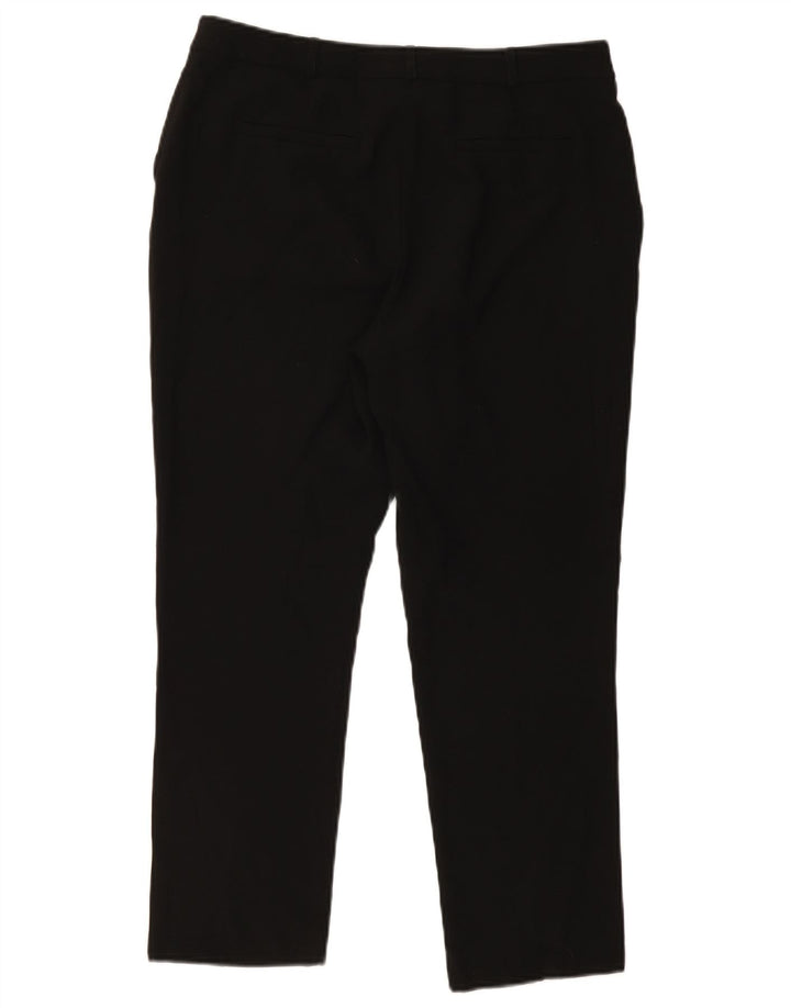 M&Co Womens Slim Chino Trousers UK 12 Medium W32 L25 Black Polyester