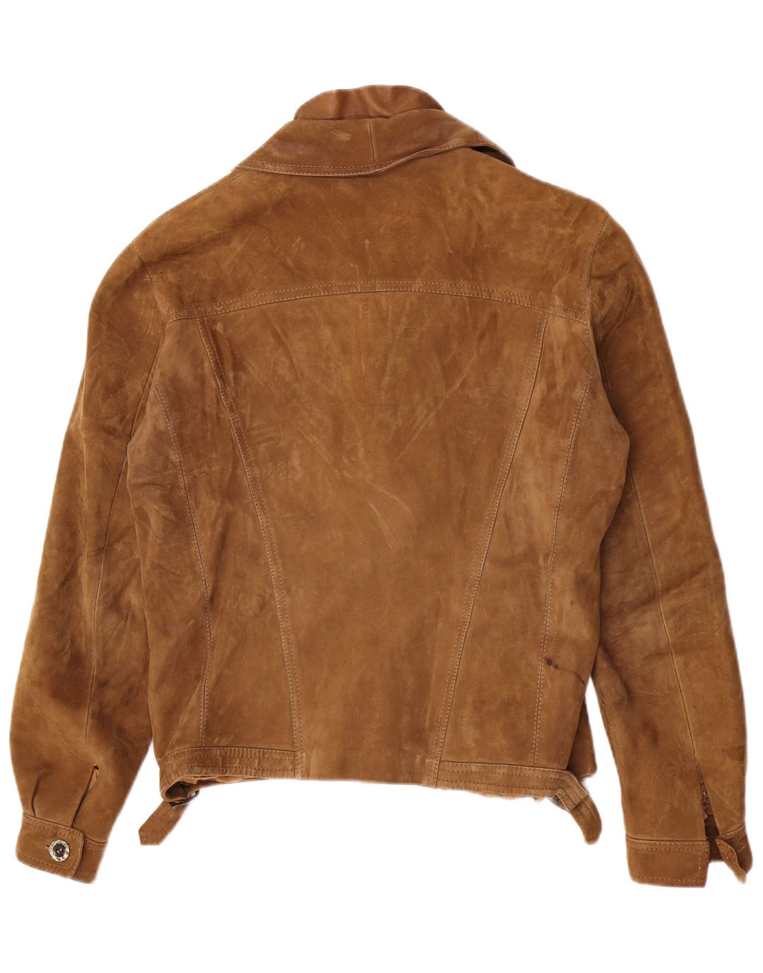 Vintage Mens Suede Jacket IT 48 Medium Beige