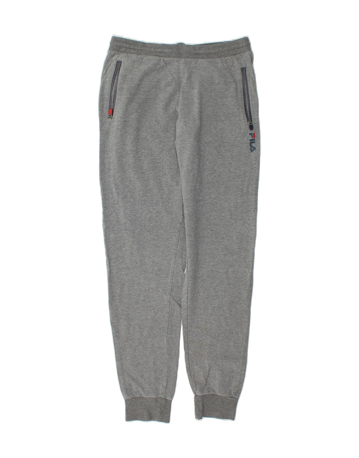 FILA Womens Tracksuit Trousers Joggers UK 12 Medium  Grey Cotton Vintage Fila and Second-Hand Fila from Messina Hembry 