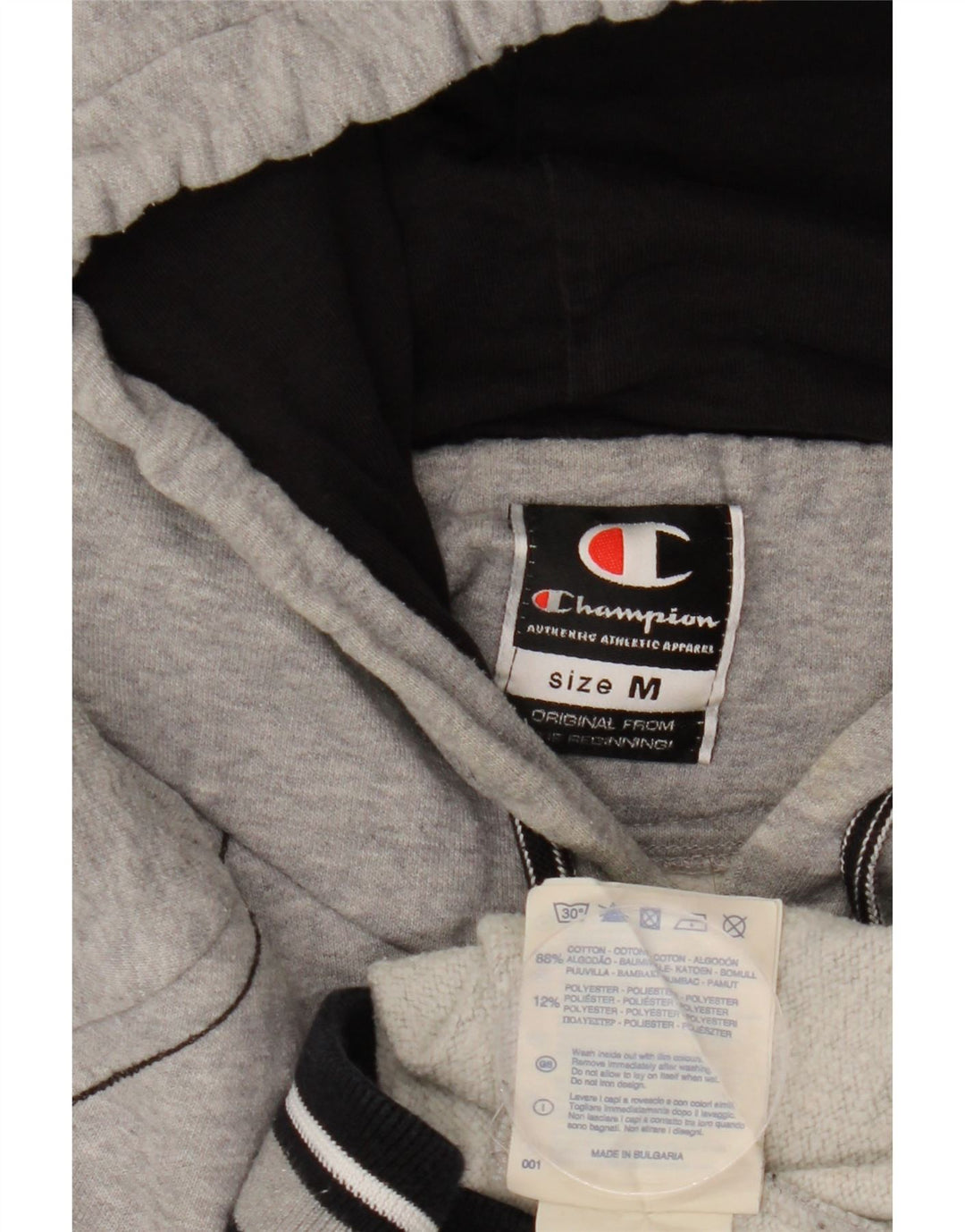 CHAMPION Mens Hoodie Jumper Medium Grey Cotton