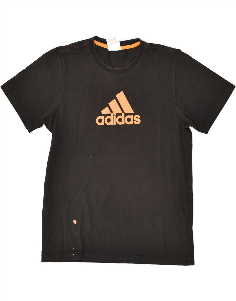 ADIDAS Mens Graphic T-Shirt Top UK 36/38 Small Black Cotton | Vintage Adidas | Thrift | Second-Hand Adidas | Used Clothing | Messina Hembry 