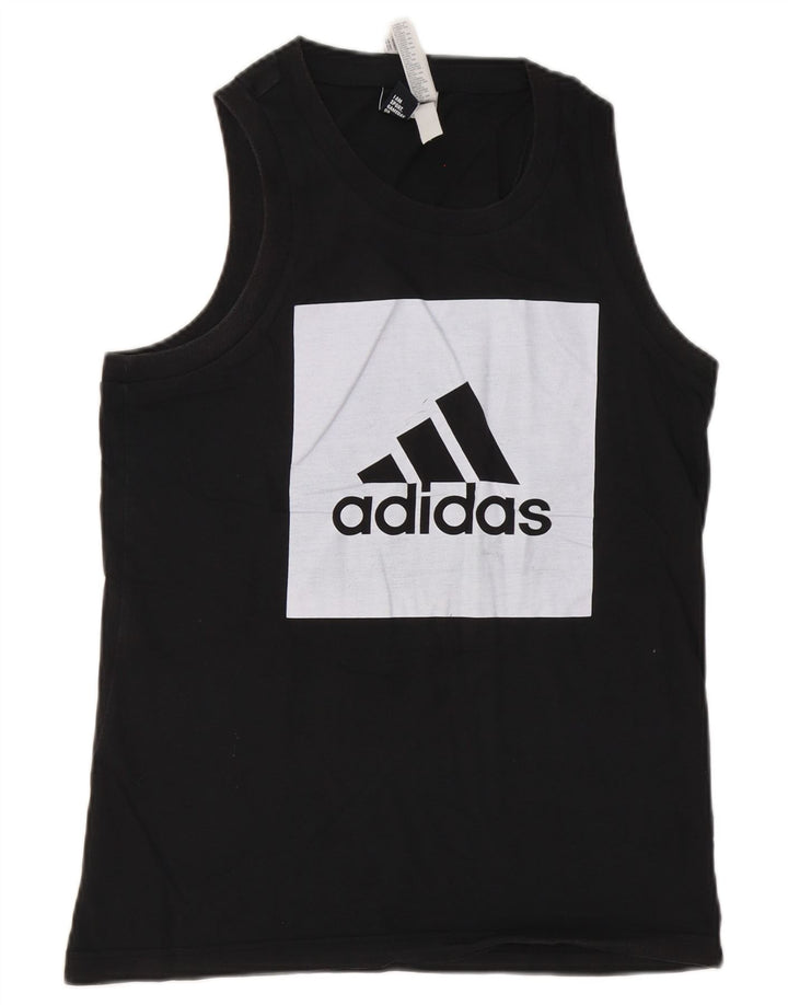 Adidas Mens Graphic Vest Top Small Black Cotton