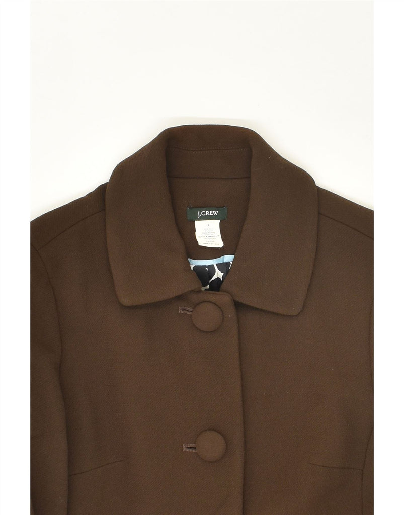 J. CREW Womens Overcoat US 2 XS  Brown Wool | Vintage J. Crew | Thrift | Second-Hand J. Crew | Used Clothing | Messina Hembry 