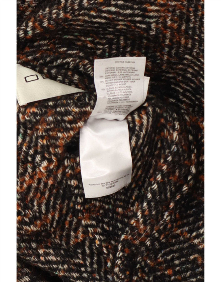 Etro Mens Overcoat IT 52 XL Brown Herringbone Wool Classic