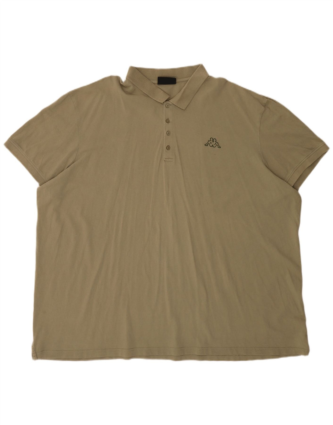 Kappa Mens Polo Shirt 6XL Khaki Cotton