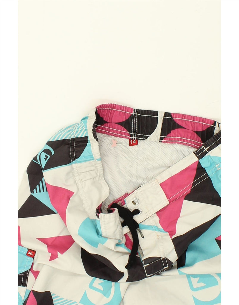 QUIKSILVER Boys Graphic Swimming Shorts 13-14 Years Multicoloured | Vintage Quiksilver | Thrift | Second-Hand Quiksilver | Used Clothing | Messina Hembry 