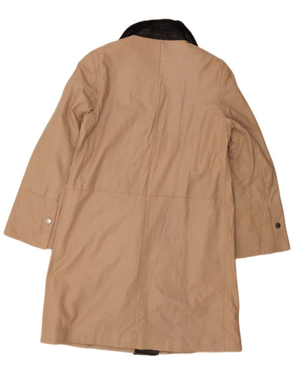 Immagini Womens Leather Coat IT 44 Medium Beige