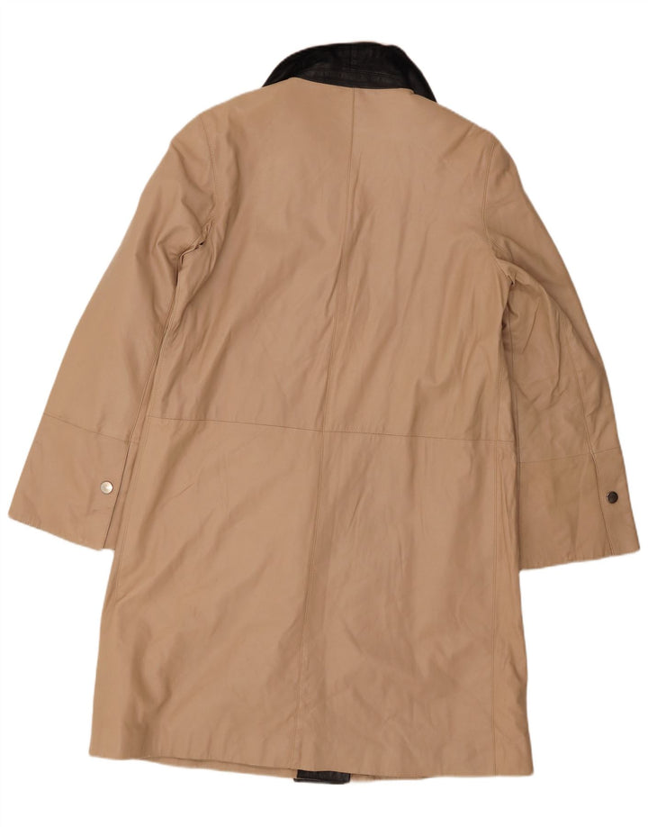 Immagini Womens Leather Coat IT 44 Medium Beige