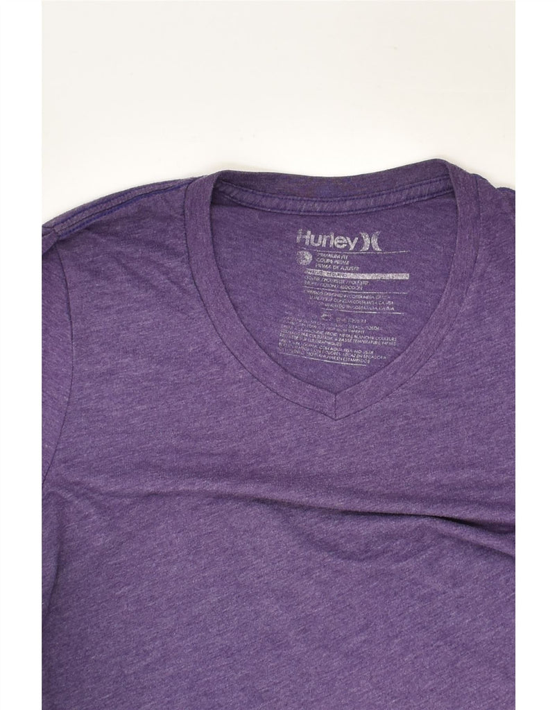 HURLEY Womens Premium Fit T-Shirt Top UK 12 Medium Purple Cotton | Vintage Hurley | Thrift | Second-Hand Hurley | Used Clothing | Messina Hembry 