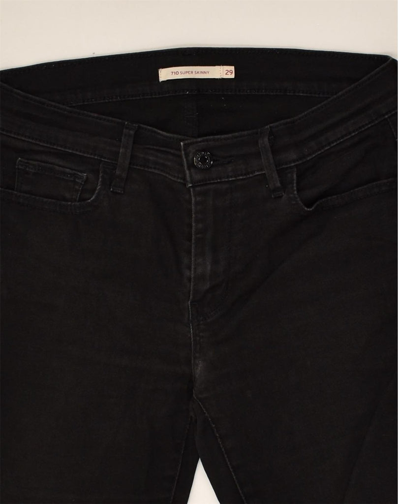 LEVI'S Womens 710 Skinny Jeans W29 L28 Black | Vintage Levi's | Thrift | Second-Hand Levi's | Used Clothing | Messina Hembry 