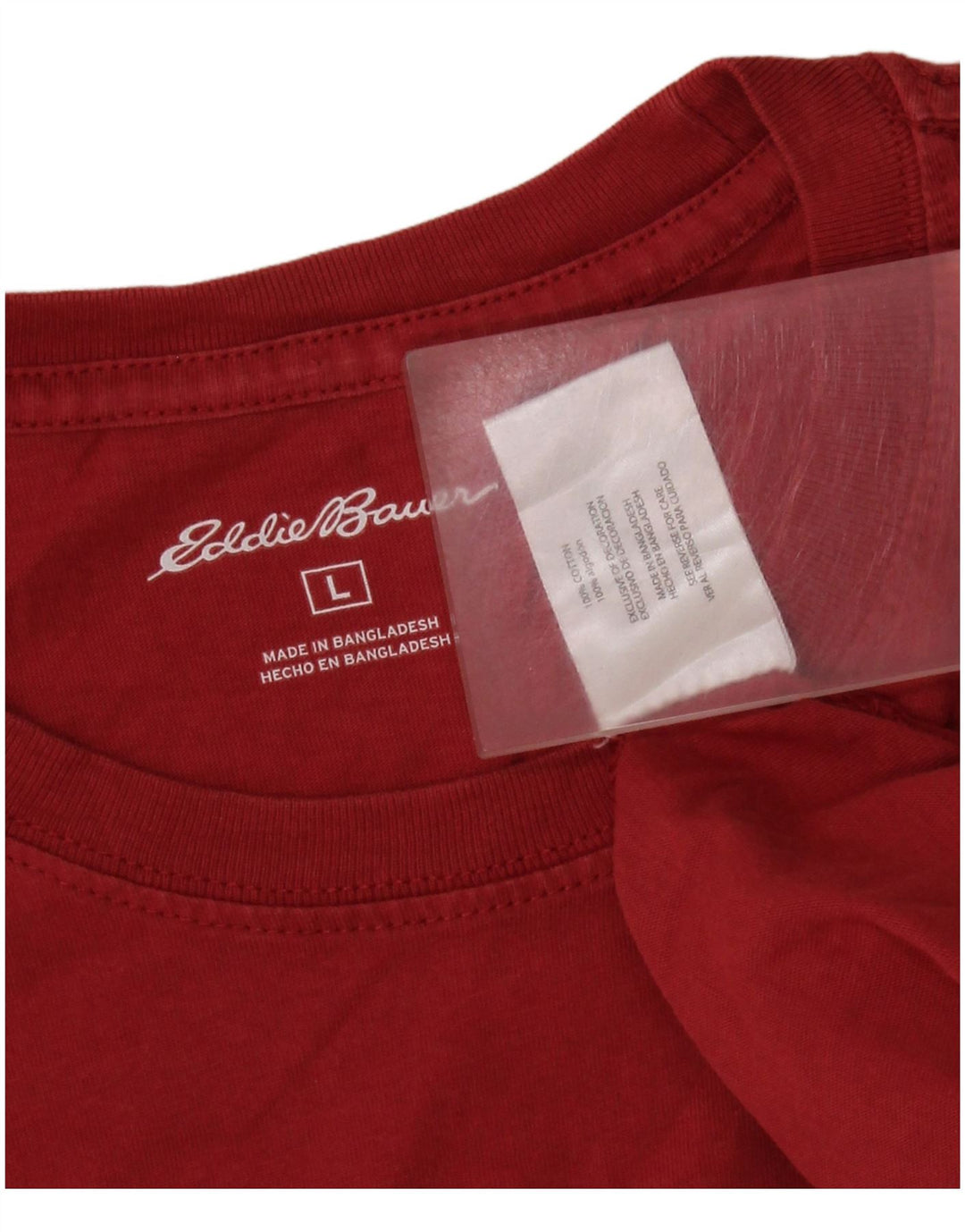 Eddie Bauer Mens T-Shirt Top Large Red Cotton