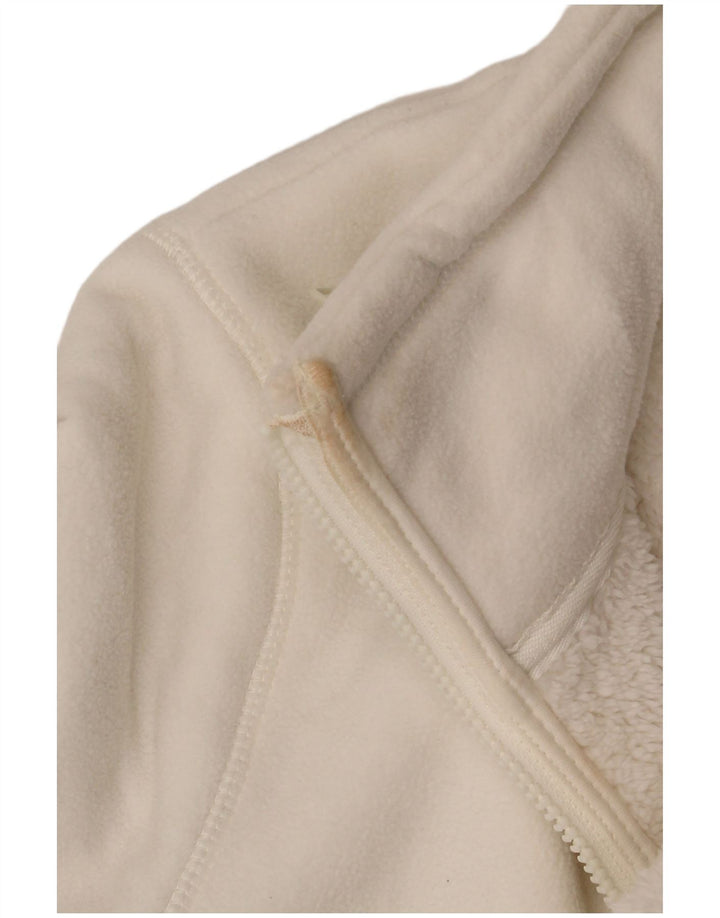 Marks & Spencer Womens Fleece Jacket UK 20 2XL White Cotton