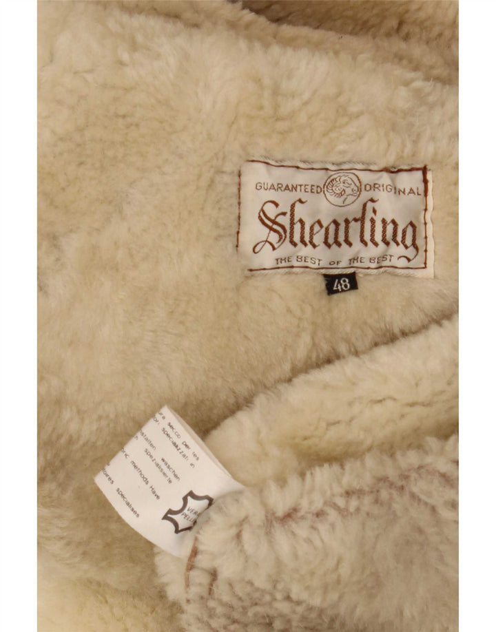 Vintage Womens Oversized Shearling Coat IT 48 XL Brown Shearling