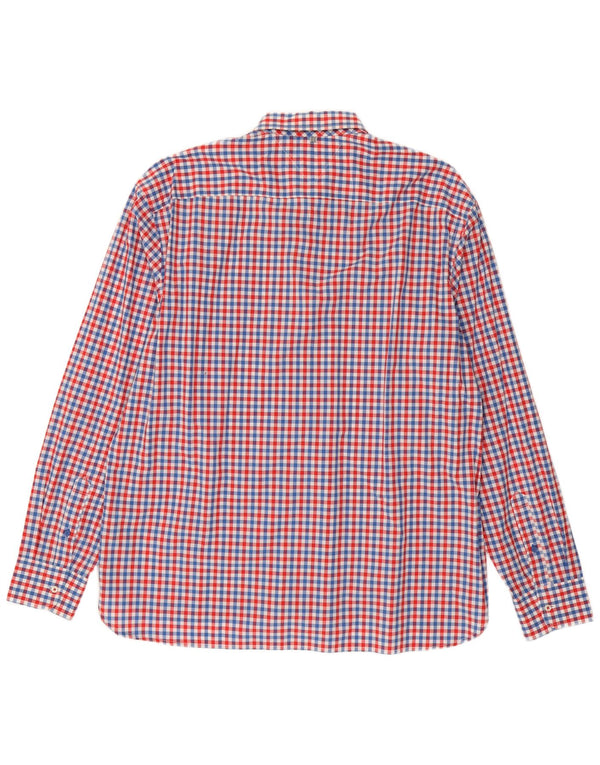 Tommy Hilfiger Mens Custom Fit Shirt 2XL Red Gingham Cotton