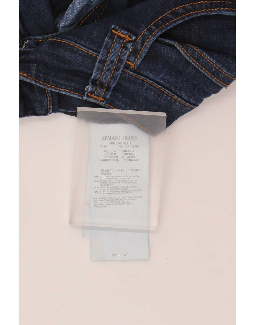 Armani Womens Straight Jeans W31 L32 Navy Blue Cotton
