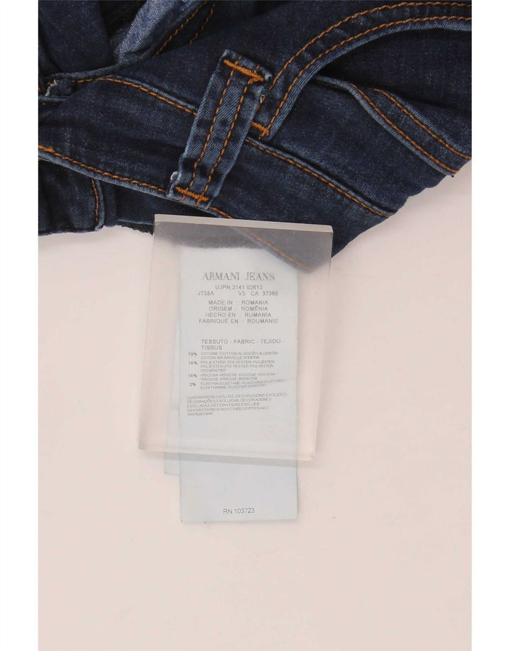 Armani Womens Straight Jeans W31 L32 Navy Blue Cotton