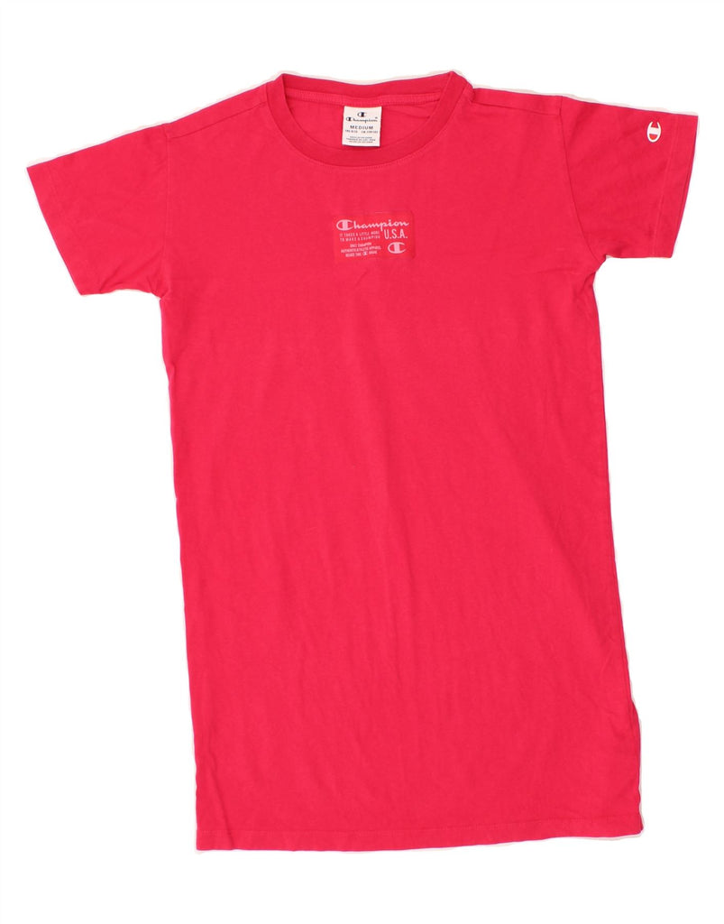 CHAMPION Girls Graphic T-Shirt Dress 9-10 Years Pink Vintage Champion and Second-Hand Champion from Messina Hembry 