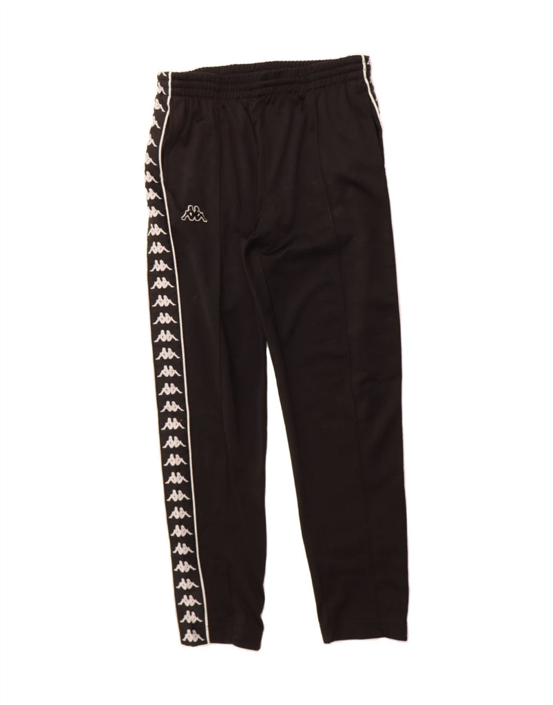 KAPPA Mens Graphic Tracksuit Trousers Medium  Black Polyester Vintage Kappa and Second-Hand Kappa from Messina Hembry 