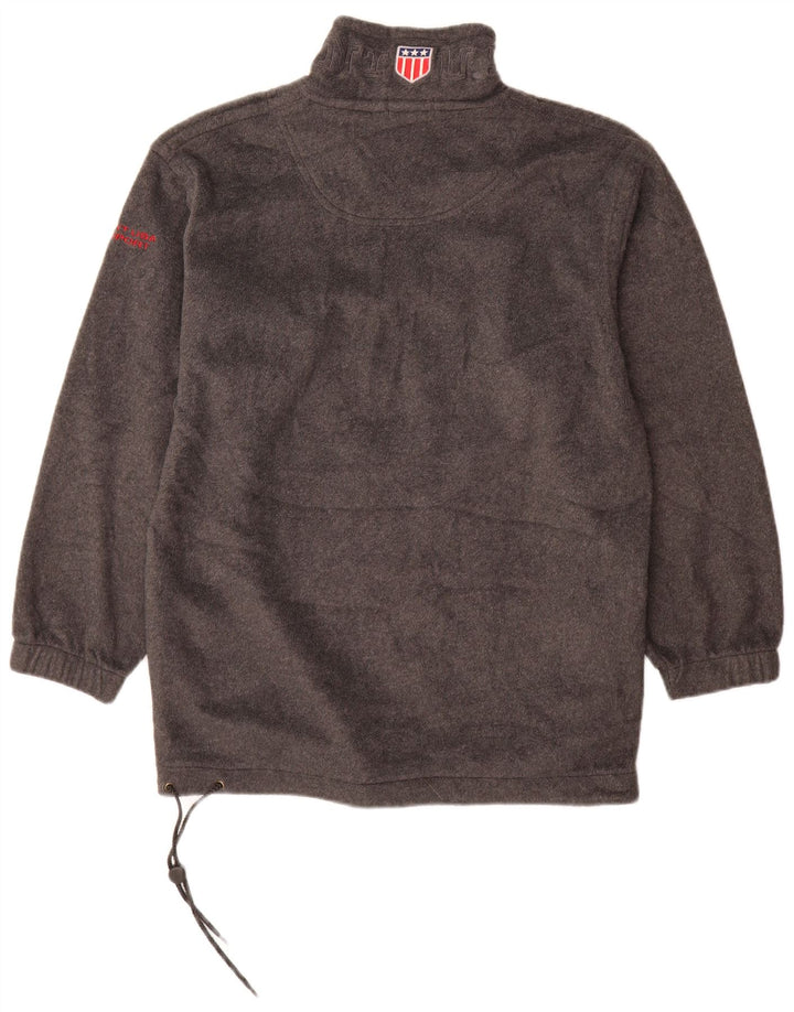 GANT Boys Tall Zip Neck Fleece Jumper 13-14 Years 2XL  Grey Polyester
