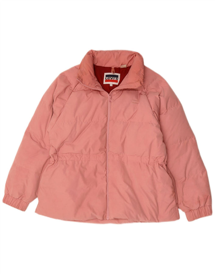 Levi's Womens Padded Jacket UK 14 Medium Pink Polyester