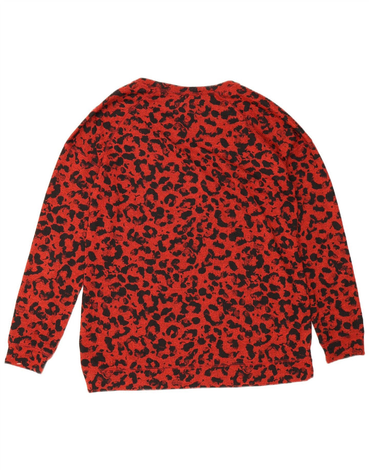 Marks & Spencer Womens Boat Neck Jumper Sweater UK 14 Large Red