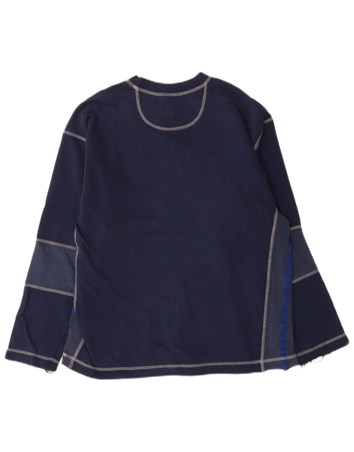 Levi's Mens Top Long Sleeve Medium Navy Blue Colourblock Cotton