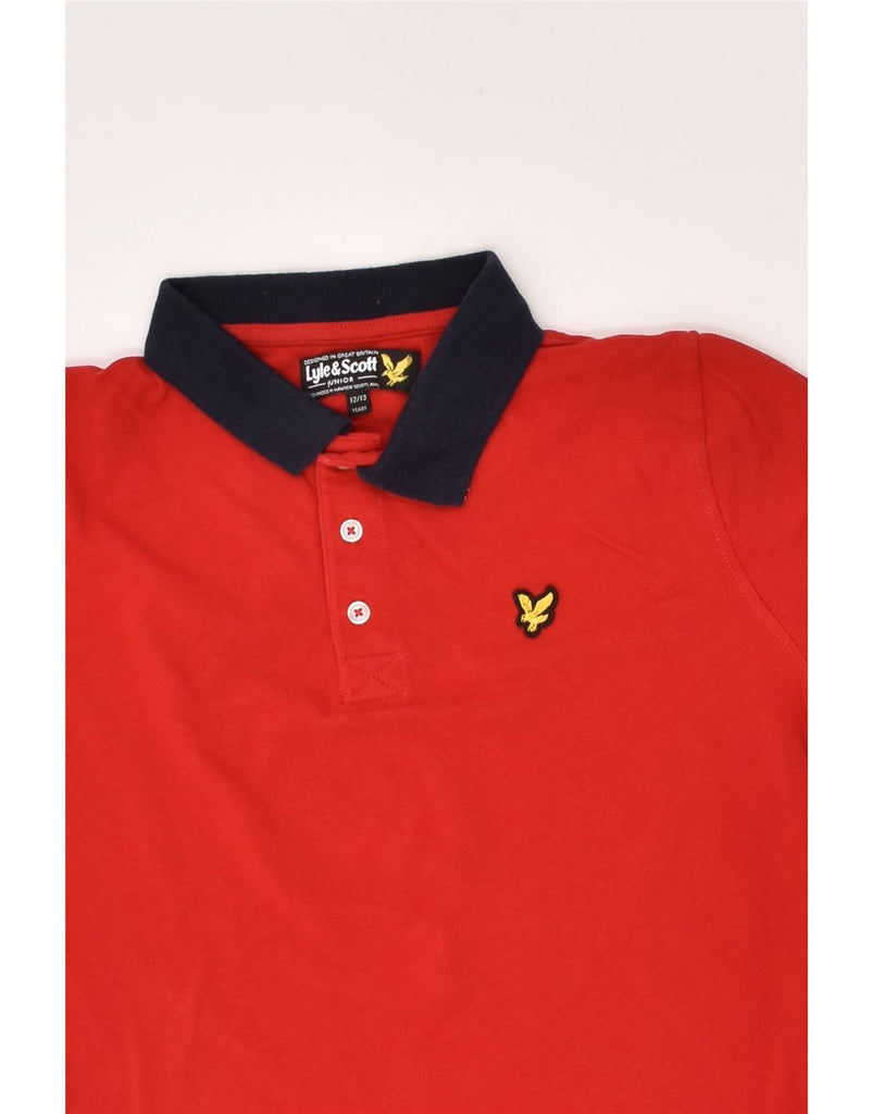 LYLE & SCOTT Boys Polo Shirt 12-13 Years Red Cotton | Vintage Lyle & Scott | Thrift | Second-Hand Lyle & Scott | Used Clothing | Messina Hembry 