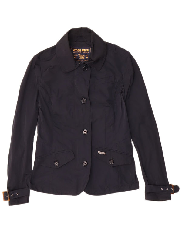 Woolrich Womens Utility Jacket UK 6 XS Navy Blue Polyester