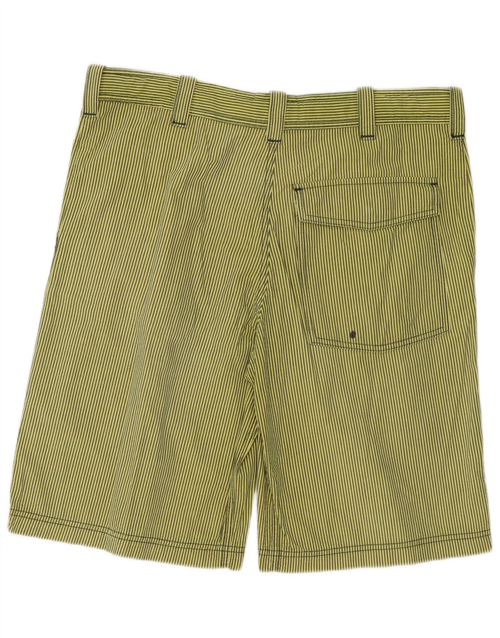 Armani Mens Cargo Shorts EU 48 Medium W36  Green Pinstripe Cotton