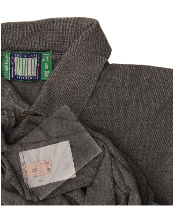 Sergio Tacchini Mens Polo Shirt XS Grey Cotton