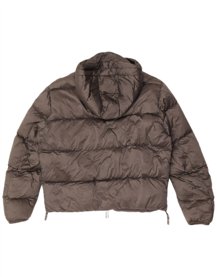 Emporio Armani Mens Hooded Padded Jacket IT 50 Medium Grey Polyamide