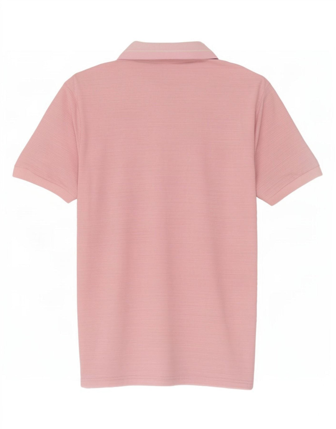 Calvin Klein Mens Polo Shirt Medium Pink Pinstripe Polyester