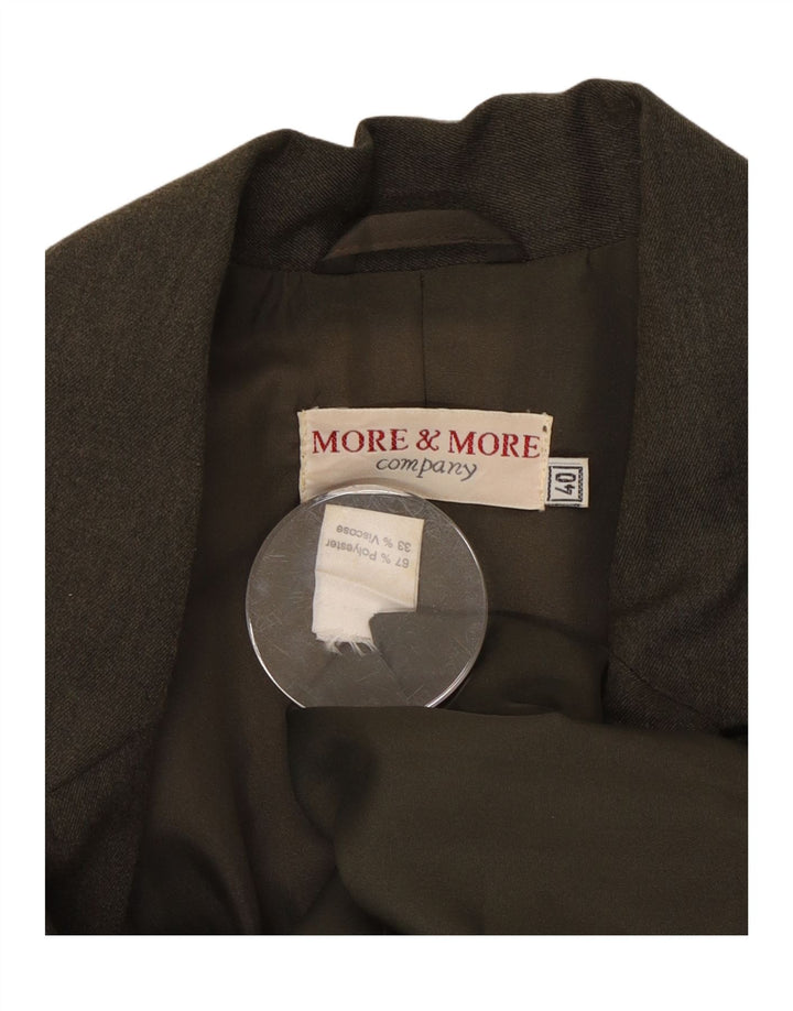 MORE & MORE  Womens 4 Button Blazer Jacket EU 40 Medium Khaki Polyester