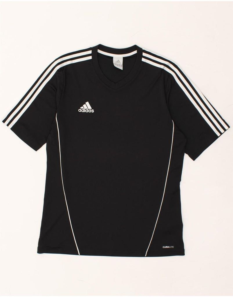 ADIDAS Mens T-Shirt Top Medium Black Polyester | Vintage Adidas | Thrift | Second-Hand Adidas | Used Clothing | Messina Hembry 