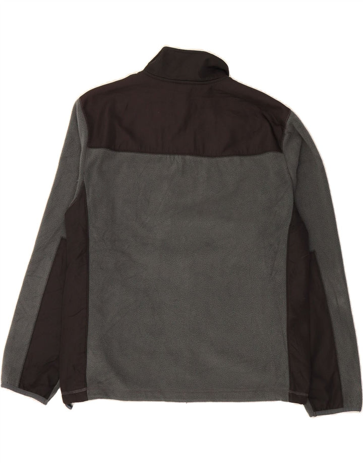 STARTER Mens Fleece Jacket UK 38/40 Medium Grey Colourblock Polyester Vintage Starter and Second-Hand Starter from Messina Hembry 